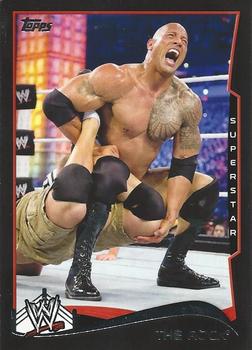 2014 Topps WWE - Black #40 The Rock Front