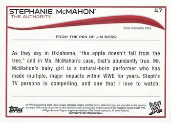 2014 Topps WWE - Black #47 Stephanie McMahon Back