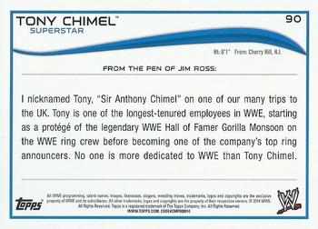 2014 Topps WWE - Black #90 Tony Chimel Back