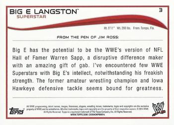 2014 Topps WWE - Silver #3 Big E Langston Back