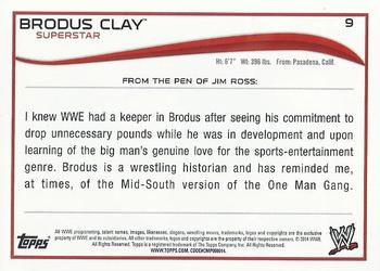 2014 Topps WWE - Silver #9 Brodus Clay Back