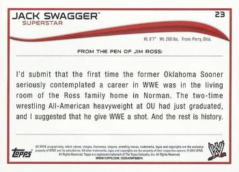 2014 Topps WWE - Silver #23 Jack Swagger Back