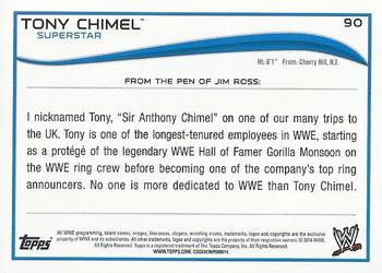 2014 Topps WWE - Silver #90 Tony Chimel Back