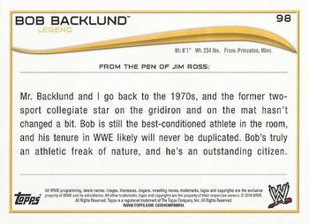 2014 Topps WWE - Silver #98 Bob Backlund Back