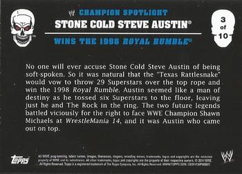 2014 Topps WWE - Stone Cold Steve Austin Tribute #3 Wins the 1998 Royal Rumble Back
