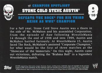 2014 Topps WWE - Stone Cold Steve Austin Tribute #6 Defeats The Rock for his Third Reign As WWE Champion Back