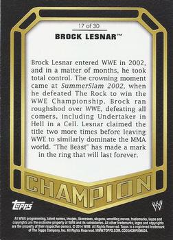 2014 Topps WWE - Champions #17 Brock Lesnar Back