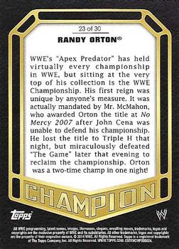 2014 Topps WWE - Champions #23 Randy Orton Back