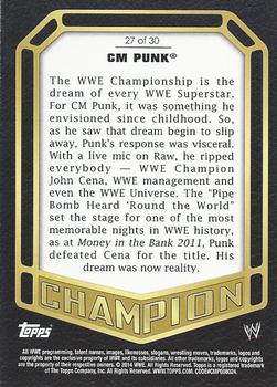 2014 Topps WWE - Champions #27 CM Punk Back