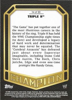 2014 Topps WWE - Champions #14 Triple H Back