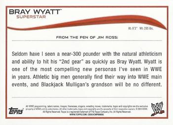 2014 Topps WWE - Autographs Black #NNO Bray Wyatt Back