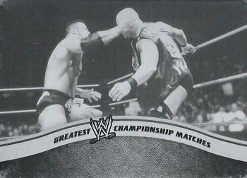 2014 Topps WWE - Greatest Championship Matches Printing Plates Black #11 Stone Cold Steve Austin / The Rock Front