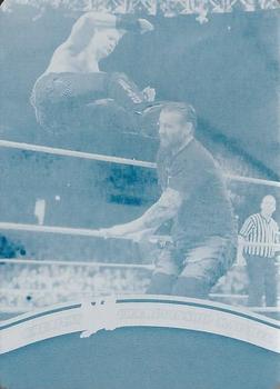2014 Topps WWE - Greatest Championship Matches Printing Plates Cyan #19 CM Punk / Chris Jericho Front