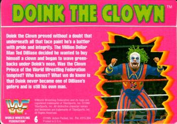 1995 Action Packed WWF #6 Doink The Clown Back