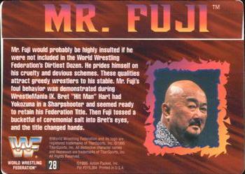 1995 Action Packed WWF #28 Mr. Fuji Back