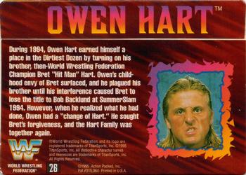 1995 Action Packed WWF #26 Owen Hart Back