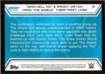 2014 Topps WWE Road to Wrestlemania #13 Team Hell No Back