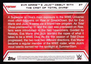 2014 Topps WWE Road to Wrestlemania #27 Eva Marie & Jojo Back