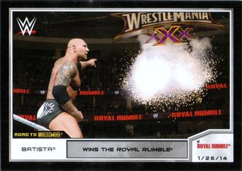 2014 Topps WWE Road to Wrestlemania #75 Batista Front
