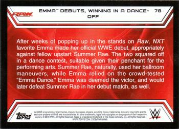 2014 Topps WWE Road to Wrestlemania #78 Emma Back