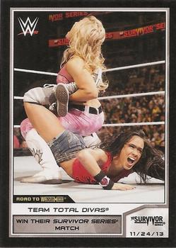 2014 Topps WWE Road to Wrestlemania #59 Team Total Divas Front