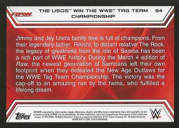 2014 Topps WWE Road to Wrestlemania #84 The Usos Back