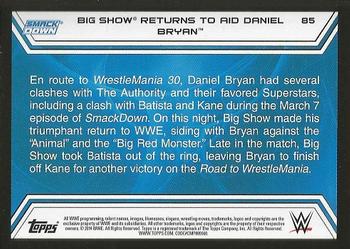 2014 Topps WWE Road to Wrestlemania #85 Big Show Back