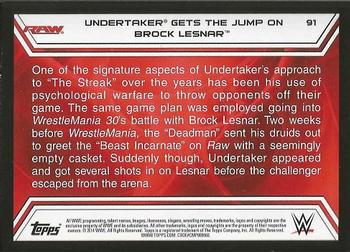 2014 Topps WWE Road to Wrestlemania #91 The Undertaker Back
