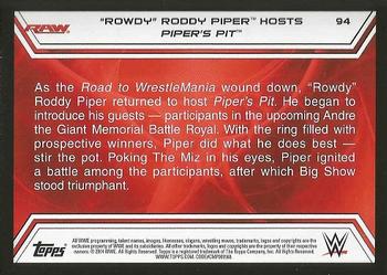 2014 Topps WWE Road to Wrestlemania #94 Rowdy Roddy Piper Back