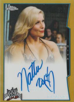 2014 Topps Chrome WWE - Autographs Gold Refractors #NNO Natalya Front
