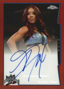 2014 Topps Chrome WWE - Autographs Red Refractors #NNO Alicia Fox Front