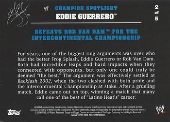 2014 Topps Chrome WWE - Champions Tributes #EG2 Eddie Guerrero Back
