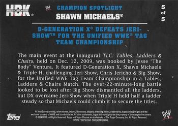 2014 Topps Chrome WWE - Champions Tributes #SM4 Shawn Michaels Back