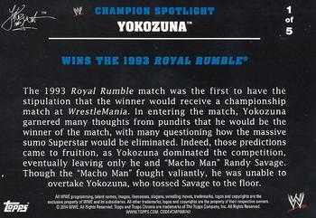 2014 Topps Chrome WWE - Champions Tributes #YZ1 Yokozuna Back