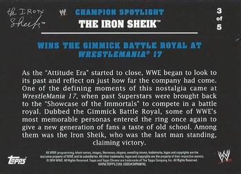 2014 Topps Chrome WWE - Champions Tributes #IS3 Iron Sheik Back