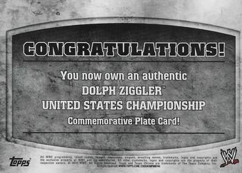 2014 Topps Chrome WWE - Championship Plates #NNO Dolph Ziggler Back