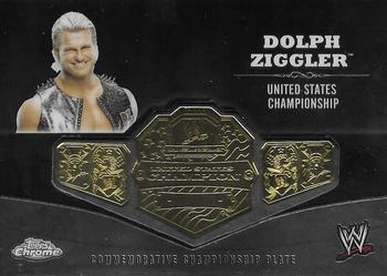 2014 Topps Chrome WWE - Championship Plates #NNO Dolph Ziggler Front