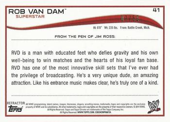 2014 Topps Chrome WWE - Gold Refractors #41 Rob Van Dam Back