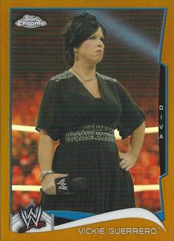2014 Topps Chrome WWE - Gold Refractors #93 Vickie Guerrero Front