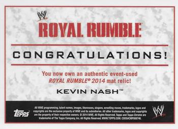 2014 Topps Chrome WWE - Mat Relics #KN Kevin Nash Back