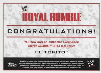 2014 Topps Chrome WWE - Mat Relics #ELT El Torito Back