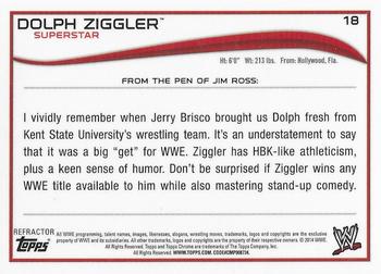 2014 Topps Chrome WWE - Refractors #18 Dolph Ziggler Back