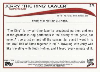 2014 Topps Chrome WWE - Refractors #24 Jerry Lawler Back