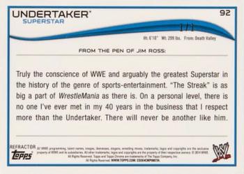 2014 Topps Chrome WWE - Superfractors #92 Undertaker Back