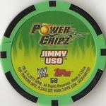2011 Topps WWE Power Chipz #58 Jimmy Uso Back