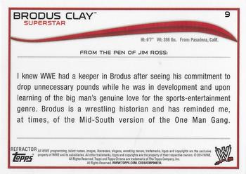 2014 Topps Chrome WWE - Atomic Refractors #9 Brodus Clay Back