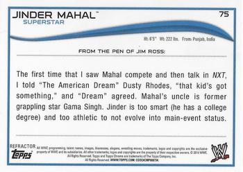 2014 Topps Chrome WWE - Atomic Refractors #75 Jinder Mahal Back