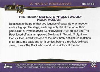 2014 Topps WWE Road to Wrestlemania - 30 Years of Wrestlemania #35 The Rock Defeats 