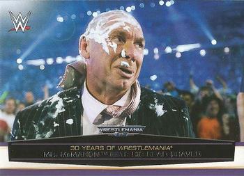 2014 Topps WWE Road to Wrestlemania - 30 Years of Wrestlemania #45 Mr. McMahon Gets His Head Shaved Front