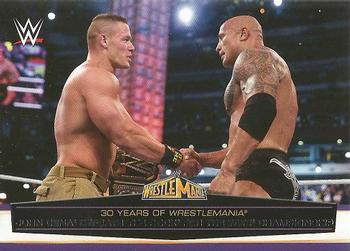 2014 Topps WWE Road to Wrestlemania - 30 Years of Wrestlemania #58 John Cena / The Rock Front